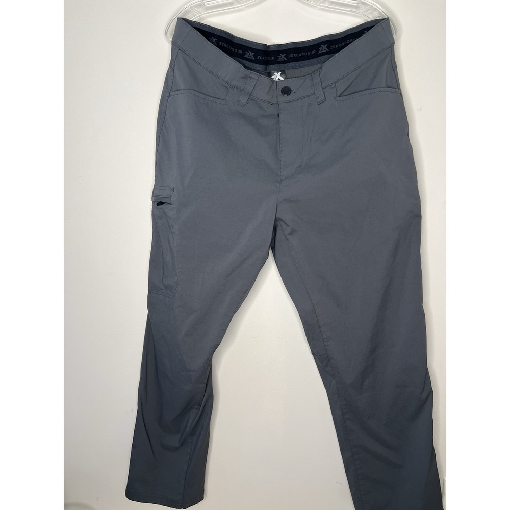 Zeroxposur Travel Series Pants Mens 34x30 Gray Lightweight Hiking Travel EUC